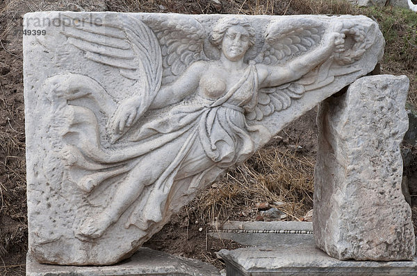 Relief  antike Ausgrabungsstätte Ephesus  Selcuk  Lykien  Türkei  Asien