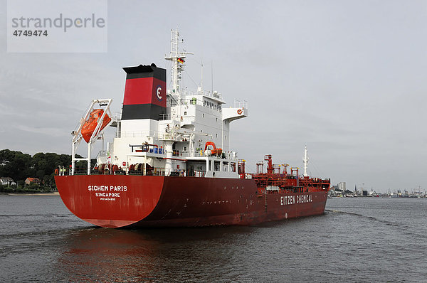Tanker Sichem Paris  Eitzen Chemical IMO 9404895  Hamburg  Deutschland  Europa