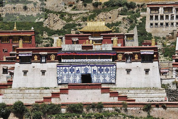 Kloster Ganden bei Lhasa  Tibet  China  Asien