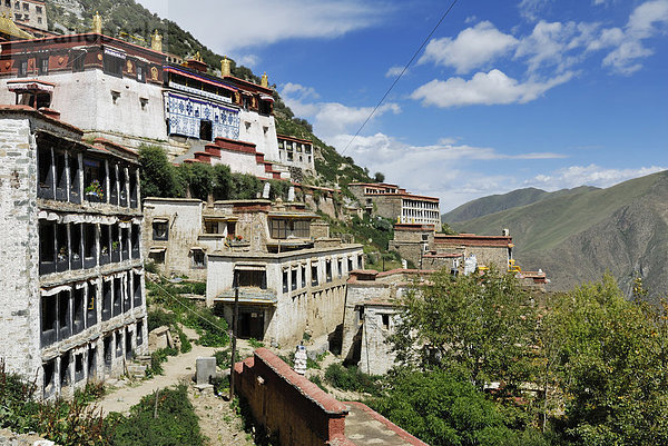 Kloster Ganden bei Lhasa  Tibet  China  Asien