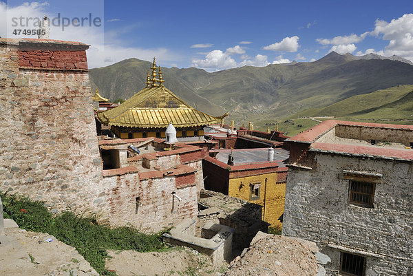 Kloster Ganden bei Lhasa  Tibet  China  Asien