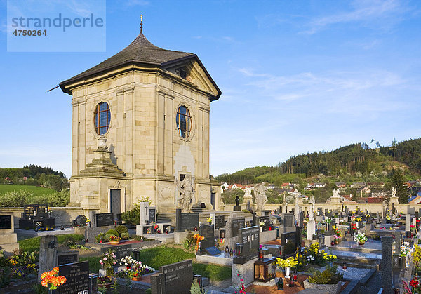 Barockfriedhof  Nationaldenkmal  Strilky  Kromeriz Bezirk  Region ZlÌn  Mähren  Tschechische Republik  Europa