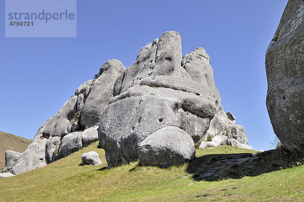Kalksteinformation in den Castle Hill Limestone Rocks  Kura Tawhiti Conservation Area  Selwyn District  Südinsel  Neuseeland