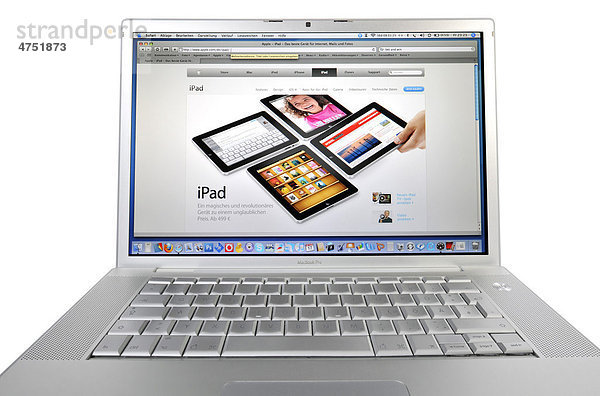 Apple iPAD im Apple Online Store  Online-Shopping auf Apple MacBook Pro Monitor