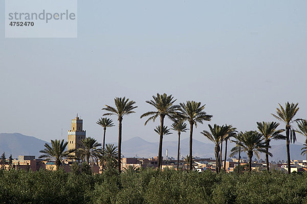 Blick auf Marrakesch  Marokko  Afrika
