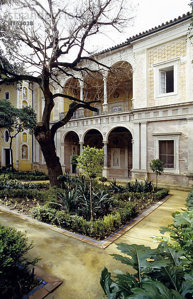 Gartenhaus im Adelspalast Casa de Pilatos  Sevilla  Andalusien  Spanien  Europa