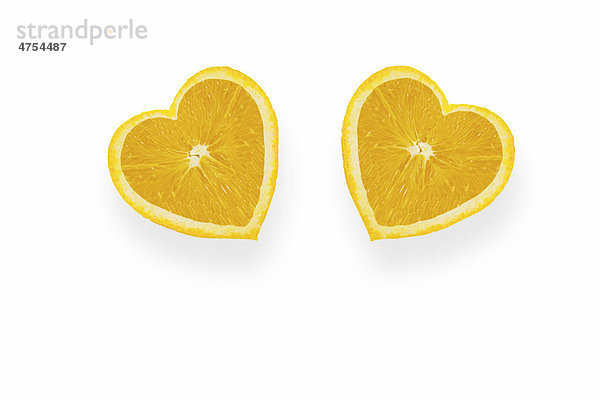 Orangen in Herzform