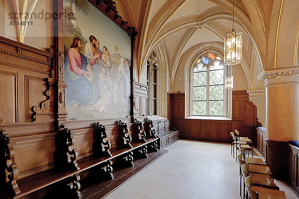 Schlosskapelle im Schloss Callenberg  Jagdschloss und Sommerschloss der Herzöge von Sachsen-Coburg und Gotha  Coburg  Oberfranken  Bayern  Deutschland  Europa