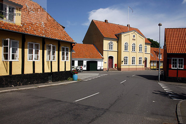 Häuser  Straße  Bornholm  Dänemark  Europa