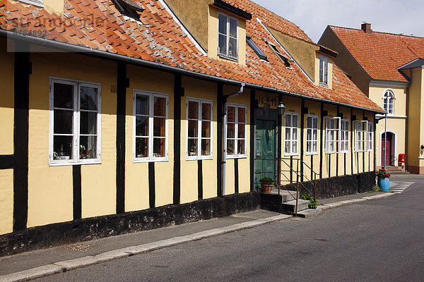 Häuserreihe  Bornholm  Dänemark  Europa