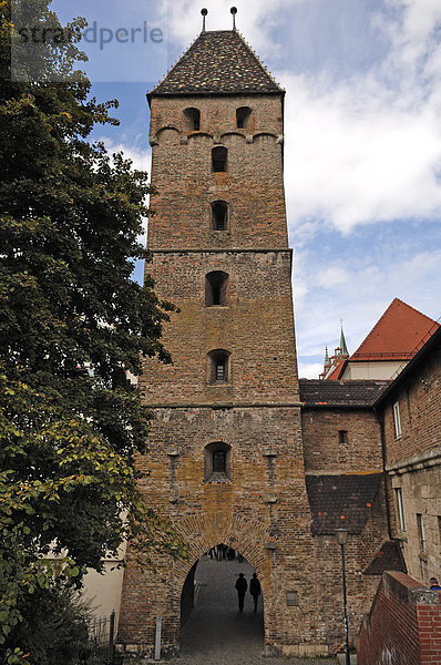 Metzgerturm  1349  Unter der Metzig  Stadtmauer  Ulm  Baden-Württemberg  Deutschland  Europa