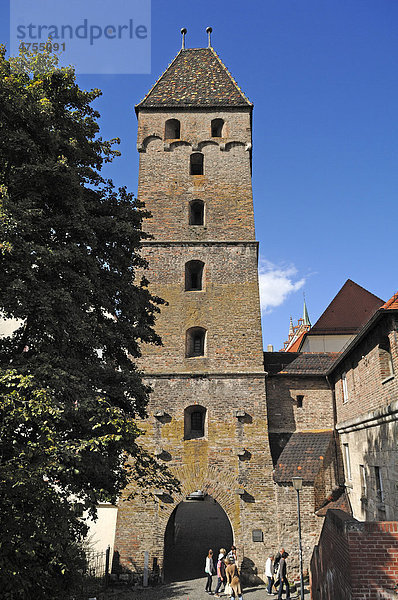 Metzgerturm  1349  Unter der Metzig  Stadtmauer  Ulm  Baden-Württemberg  Deutschland  Europa