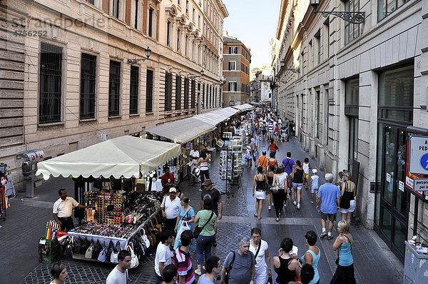 Marktstände  Via delle Muratte  Rom  Latium  Italien  Europa