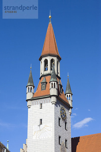 Altes Rathaus am Marienplatz im Bezirk Altstadt-Lehel  München  Bayern  Deutschland  Europa