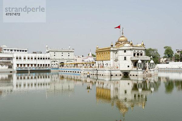 Hinduismus  Durgiana Mandir Vishnu Tempel am See  Amritsar  Bundesstaat Punjab  Indien  Südasien  Asien
