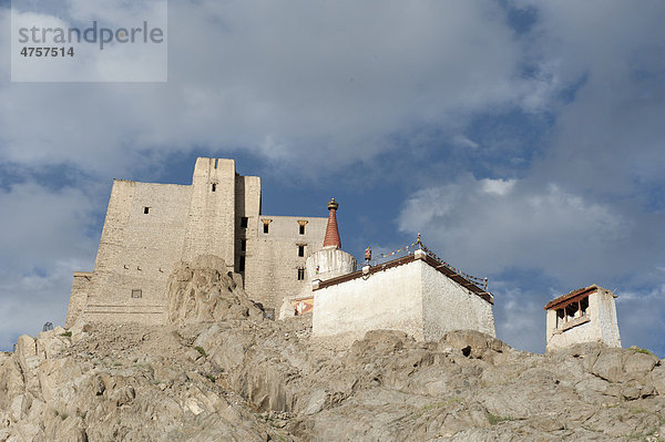 Alter Königspalast  Festung von Leh  alte Mauern  Distrikt Ladakh  Bundesstaat Jammu und Kaschmir  Indien  Südasien  Asien