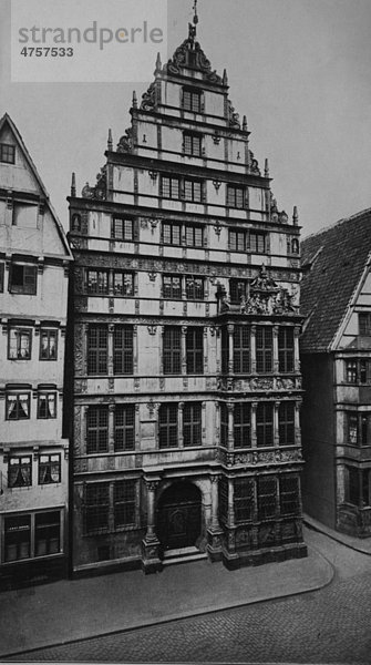 Leibnizhaus in Hannover  Niedersachsen  Deutschland  Europa  historische Aufnahme  ca. 1899