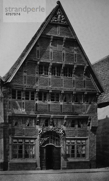 Fachwerkhaus in der Bierstraße in Osnabrück  Niedersachsen  Deutschland  Europa  historische Aufnahme  ca. 1899