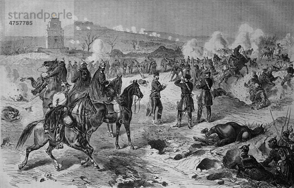 Ausfallsgefecht am Mont Valerien vor Paris am 19. Januar 1871  Illustrierte Kriegschronik 1870 - 1871  Deutsch-französischer Feldzug
