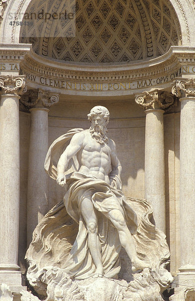 Statue des Oceanus  Trevi-Brunnen  Fontana di Trevi  Rom  Italien  Europa