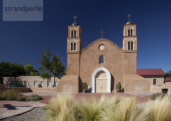 Die historische San Miguel Mission Kirche  1891  Socorro  New Mexico  USA