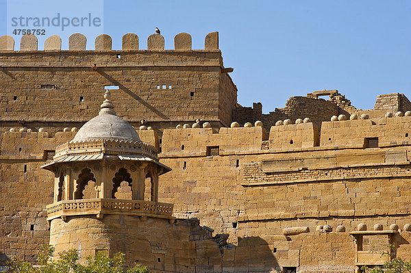 Festungsanlage von Jaisalmer  Rajasthan  Indien  Asien