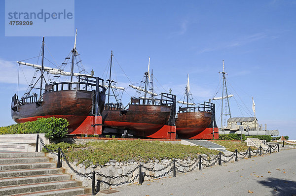 Der Mensch und das Meer  Museum  antike Schiffe  La Magdalena Halbinsel  Santander  Cantabria  Kantabrien  Spanien  Europa