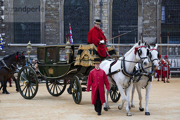Pferde und Kutsche  Lord Mayor's Show  City of London  London  England  Großbritannien  Europa