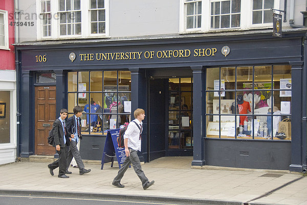University of Oxford Shop  Schüler  High Street  Oxford  Oxfordshire  England  Großbritannien  Europa