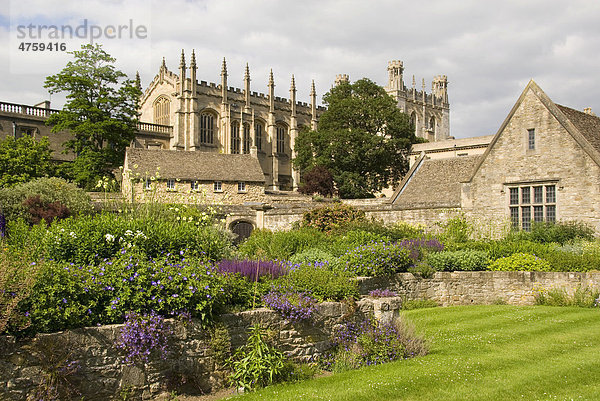 Christ Church College  Cathedral  War Memorial Garden  University of Oxford  Oxfordshire  England  Großbritannien  Europa