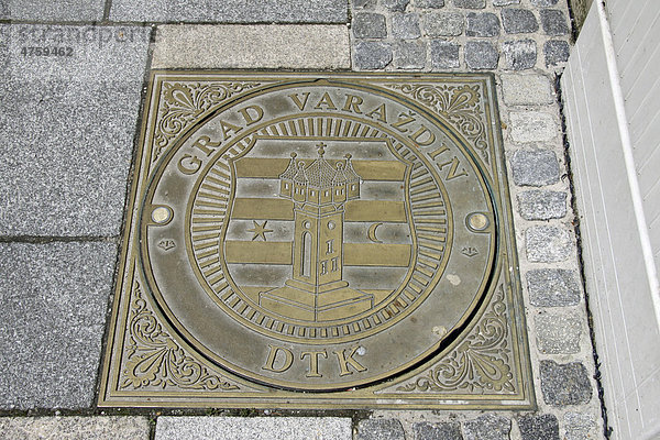 Wappen  Stadt Varazdin  Kroatien  Europa