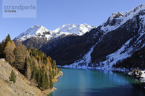 Zufrittstausee  Nationalpark Stilfser Joch  Martelltal  Vinschagu  Süddtirol  Italien  Europa