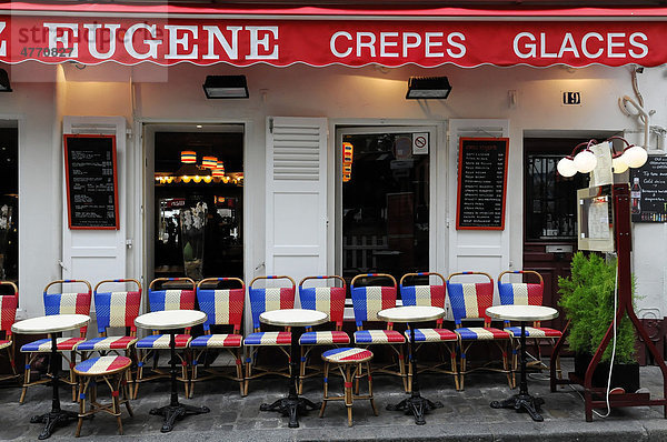 Cafe  Montmartre  Paris  Frankreich  Europa