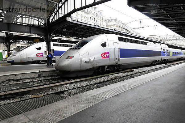 TGV  Gare du Nord  Bahnhof Nord  Paris  Frankreich  Europa