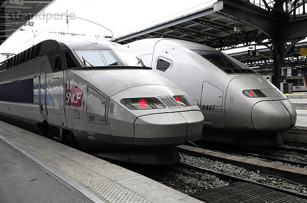 TGV  Gare du Nord  Bahnhof Nord  Paris  Frankreich  Europa
