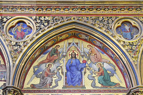 Cainte-Chapelle  Hochgotik  Detail  Oberkapelle  Paris  Frankreich  Europa