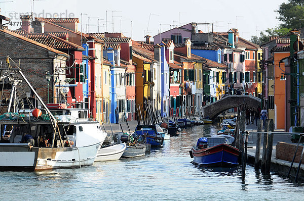 Kanal  Burano  Insel Burano  Venedig  Venetien  Italien  Europa