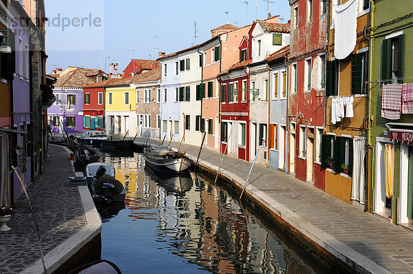 Kanal  Burano  Insel Burano  Venedig  Venetien  Italien  Europa