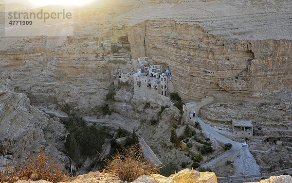 Griechisch-orthodoxes St.-Georgs-Kloster im Wadi el Qelt  Jericho  Judäa  Westjordanland  Israel  Naher Osten  Vorderasien