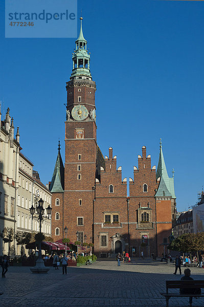 Rathaus  Breslau  Wroclaw  Niederschlesien  Polen  Europa