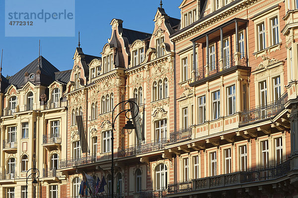 Hotel- und Heilbadbezirk an der Tepla  Lazenska cast  Karlsbad  Karlovy Vary  Bezirk Karlsbad  Tschechische Republik  Europa