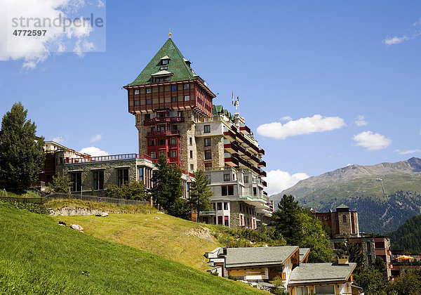 Palace Hotel von St. Moritz  Engadin  Schweiz  Europa
