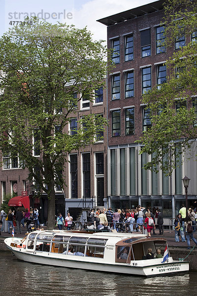 Anne-Frank-Haus an der Prinsengracht  Amsterdam  Holland  Niederlande  Europa