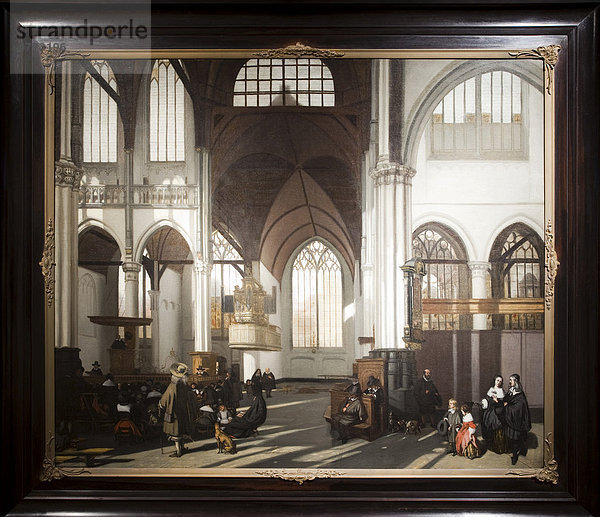 Nieuwe Kerk  Gemälde von 1661 von Emanuel de Witte  1617-1692  Historisches Museum  Amsterdam  Holland  Niederlande  Europa