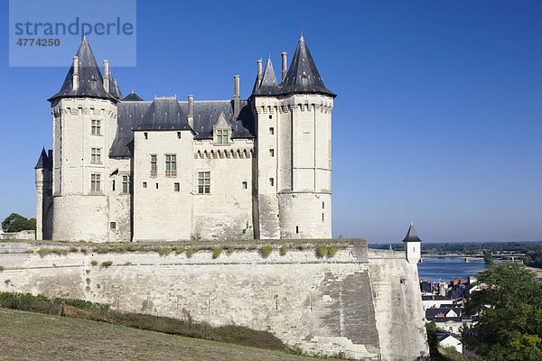Schloss von Saumur  Pays de la Loire  Maine et Loire  Frankreich  Europa