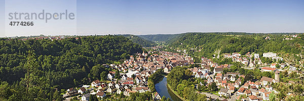 Aussicht auf Sulz am Neckar  Baden-Württemberg  Deutschland  Europa