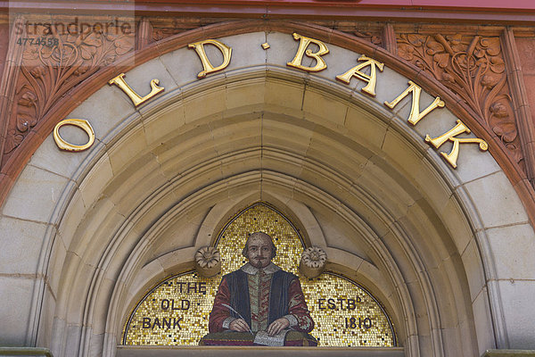 HSBC Bank  Old Bank Gebäude  Chapel Street Straße  Stratford-upon-Avon  Grafschaft Warwickshire  England  Großbritannien  Europa