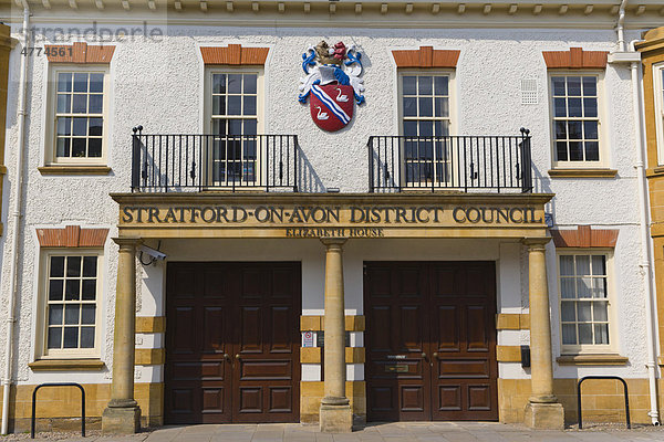Stratford-upon-Avon District Council Bezirksrat  Elizabeth House Gebäude  Church Street  Stratford-upon-Avon  Grafschaft Warwickshire  England  Großbritannien  Europa