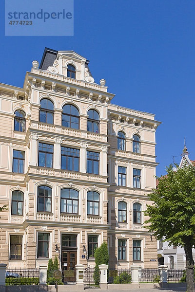 Vacijas Baltijas Tirdzniecibas kamera  das Gebäude der Deutsch Baltischen Handelskammer von Rudolfs Heinrihs fon Cirkvics  Eklektizismus  Elizabetes iela Straße  Jugendstil-Viertel  Riga  Lettland  Nordeuropa