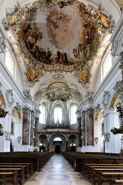 Kloster Ottobeuren  Innenansicht  Diözese Augsburg  Ottobeuren  Oberschwaben  Landkreis Unterallgäu  Bayern  Deutschland  Europa